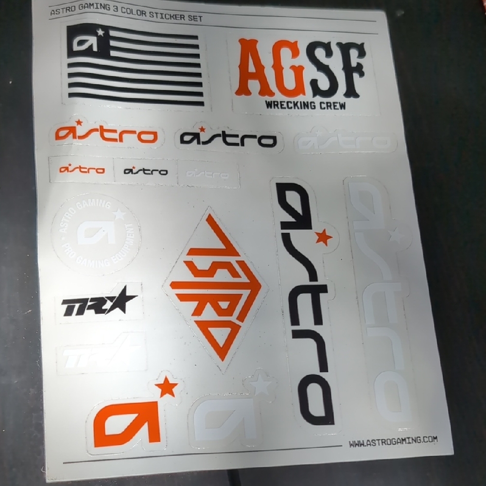 Sticker Set - Black, Orange, White
